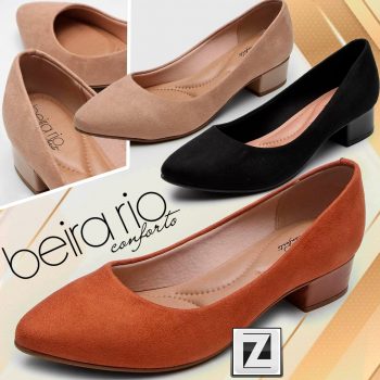 Scarpin Beira Rio Salto Baixo Conforto