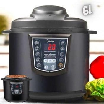 Panela de Pressão Elétrica 6L Midea Preta PPA70P2 – 220V