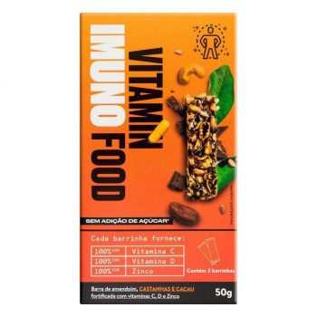 4 Un. Barra de Castanhas e Cacau, Vitamin Imuno Food, Pack com 2 Unidades 25g