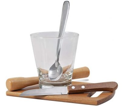 Conjunto para Caipirinha 5 Peças Lyon, Aço Inox, Brinox