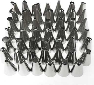 Kit 48 Peças Bico De Confeiteiro Inox Padeiro Confeitar