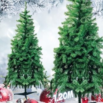 Árvore de Natal com Base Plástica, Portobelo, Verde, 250 Hastes, 1.20m, Cromus