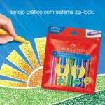 Canetinha Vai e Vem 12 Cores, Faber-Castell, 15.0112VVZF, Multicor