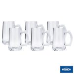 Conjunto de Canecas para Chopp Pavillion em Vidro 350 ml com 06 Peças - Haus Concept