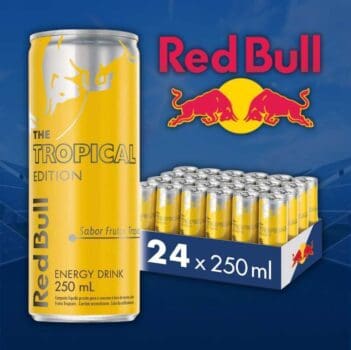 Energético Red Bull Energy Drink, Tropical, 250ml (24 latas)