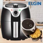 Fritadeira Elétrica Flash Fryer Elgin Preta 3,5 Litros Preta 127V- Airfryer