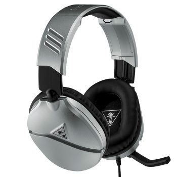 Headset Gamer Turtle Beach Recon 70P, Compatível com PS4 PS5 PC Xbox One Nintendo Switch e Mobile, Drivers 40mm, Prata - TB70PP0006