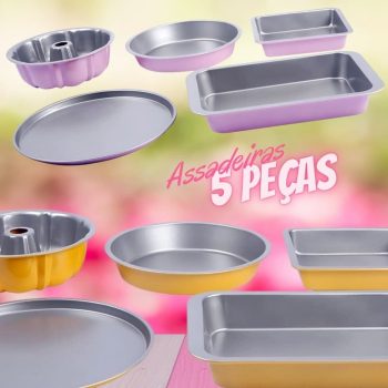 Jogo de Assadeira Happy Day 5 Peças - La Cuisine   5 cores