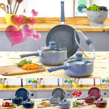 Jogo de Panelas Antiaderente Poá 3 Peças - La Cuisine