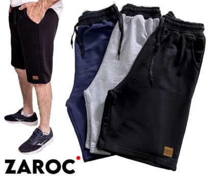 Kit 3 Bermudas Moletom Masculina Academia By Zaroc
