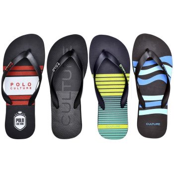 Kit 4 Pares Chinelos Masculinos Polo Culture Verão