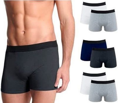Kit com 6 Cuecas Boxer Basic Lisa Sortidas - Polo Match