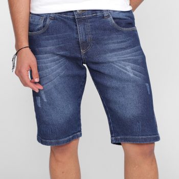 3 Bermuda Jeans Grifle Básica Masculina
