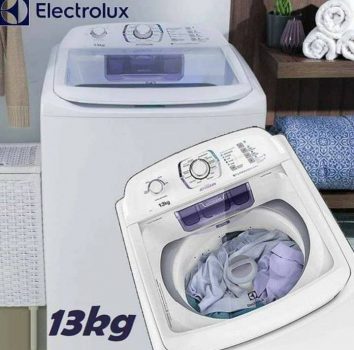 Lavadora de Roupas Electrolux Premium Care LPR13 - 13kg Cesto Inox 12 Programas de Lavagem