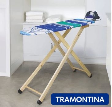 Mesa de Passar Em Madeira Maciça Com Suporte Para Ferro, Pés Antiderrapantes In Casa - Tramontina"
