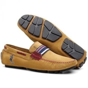 Mocassim Masculino Em Couro Legitimo Fire