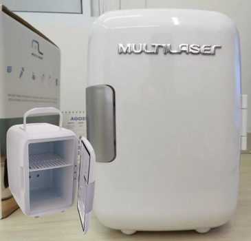 Multilaser Mini Geladeira 4L 12V 127V Capacidade 6 Latas De 350Ml Com Cabo Dc Sem Cabo Ac Branca - Tv009
