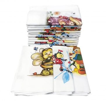 Pano De Prato Bainha Estampado O Legitimo Kit Com 10 Peças