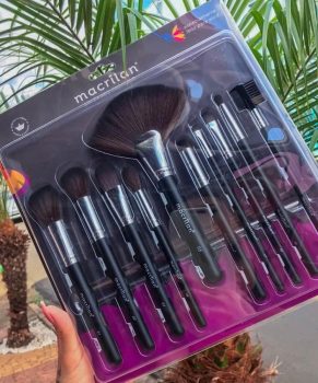 Kit com 10 pincéis para maquiagem - KP9-1B, Macrilan