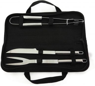 Jogo Para Churrasco 3 Peças Inox Com Estojo Mimo Style