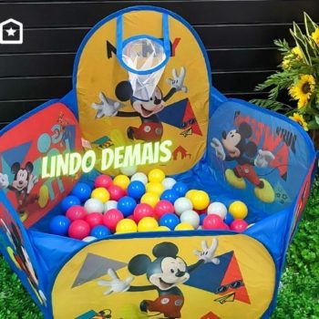 Piscina de Bolinha Mickey Disney com Cesta – 100 Bolinhas Zippy Toys