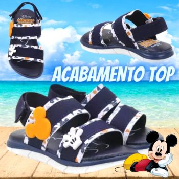 Sandália Infantil Disney Mickey Apliques Masculina