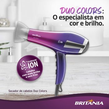 Secador de Cabelo Britânia Duo Colors 2000W