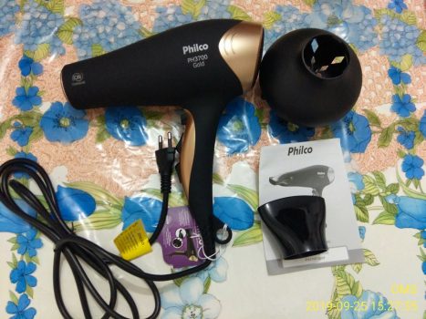 Secador de Cabelos, Ph3700 Gold, Preto/Dourado, 110v, Philco