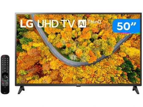 Smart TV 50” Ultra HD 4K LED LG 50UP7550PSF - 60Hz Wi-Fi e Bluetooth Alexa 2 HDMI 1 USB