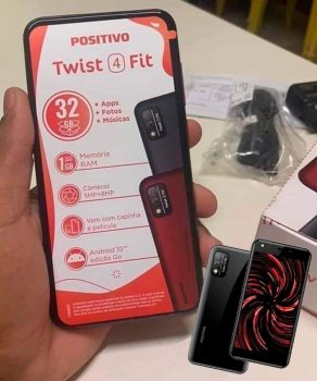 Smartphone Positivo Twist 4 Fit 32GB 4G - Quad-Core 1GB RAM Tela 5” Câm. 8MP + Selfie 5MP