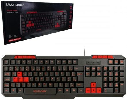 Teclado, Multilaser, USB, Gamer, Slim