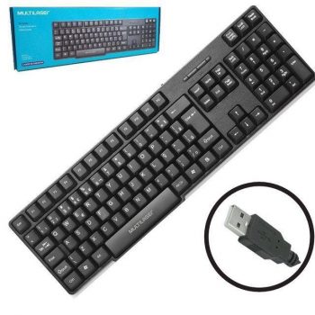 Teclado Usb Basico Preto - 01 Unidade, Multilaser, Outros acessórios para notebooks