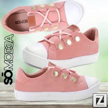 Tênis Slip On Somoda Liso Feminino - Nude  34 até 39