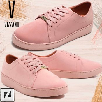 Tênis VIZZANO Nobuck Feminino - Rosa Claro  34 até 39