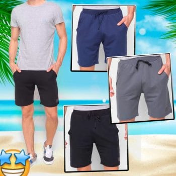Kit Bermuda Moletom Ultimato Básica Masculina 3 Peças