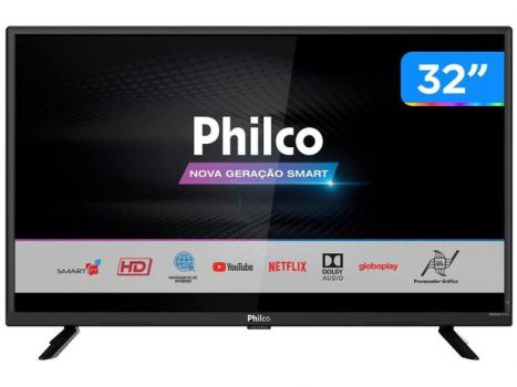 Smart TV DLED 32” Philco PTV32G52S - Wi-Fi HDR 2 HDMI 1 USB