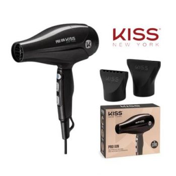 Secador de Cabelos Kiss New York Pro Íon Cerâmica BDP07BR 2200W - Preto