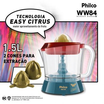 Espremedor de Frutas Philco Mulher Maravilha Super 350 1,5L