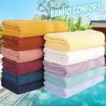 Jogo de Toalha Banho Confort Azul Marinho 4 Peças – Casa e Conforto By Buddemeyer