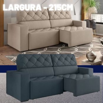 Sofá Retrátil Reclinável 4 Lugares Suede Veludo - Jacarta BestHouse