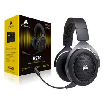 Headset Gamer Corsair HS70 Bluetooth, Multiplataforma, Drivers 50mm, Carbono - CA-9011227-NA