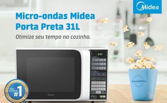 Forno Micro-Ondas 31l Branco E Preto - Midea