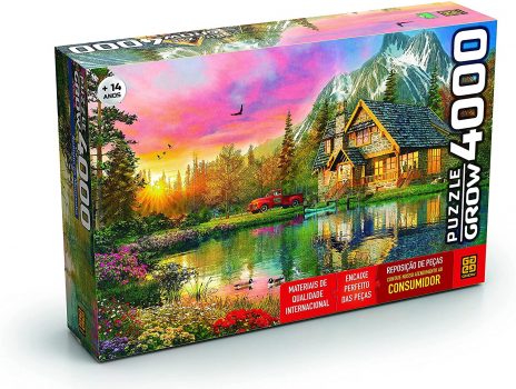 Quebra-cabeças Grow 4000 peças: Refúgio na Montanha (exclusivo Amazon), Multicor