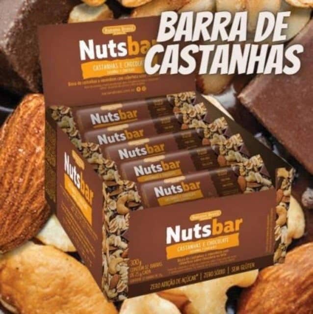 Barra De Castanhas E Chocolate Banana Brasil Com 12 Unidades De 25 G ...