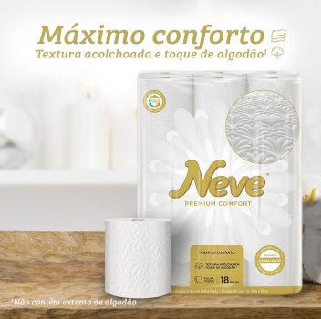Papel Higiênico Neve Premium Comfort Folha Tripla - 36 unidades