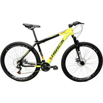 Bicicleta Aro 29 Troy Verde Neon e Preta 21v 17,5" Alumínio Suspensão Dianteira, Track Bikes
