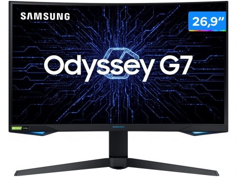 Monitor Gamer Curvo Samsung Odyssey G27'' Wqhd, 240hz Hdmi Usb - Preto