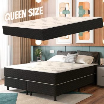 Cama Box Queen Size Premium Phoenix com Molas Superlastic 57x158x198cm - Preto