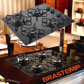 Cooktop 4 bocas Brastemp com duplachama e acendimento automático - BDD62AE - BIVOLT