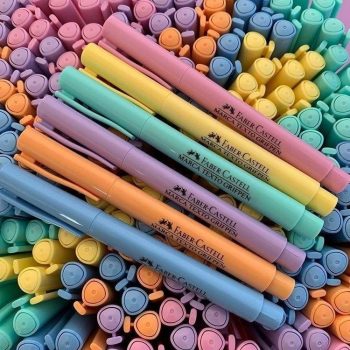 Faber-Castell Grifpen - Caneta Marca Texto, Tons Pastel, 6 Cores
